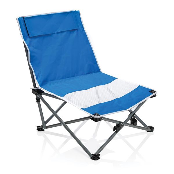 Chaise de plage publicitaire pliable Blue