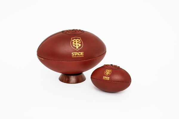 Mini ballon de rugby publicitaire | Vintage cuir