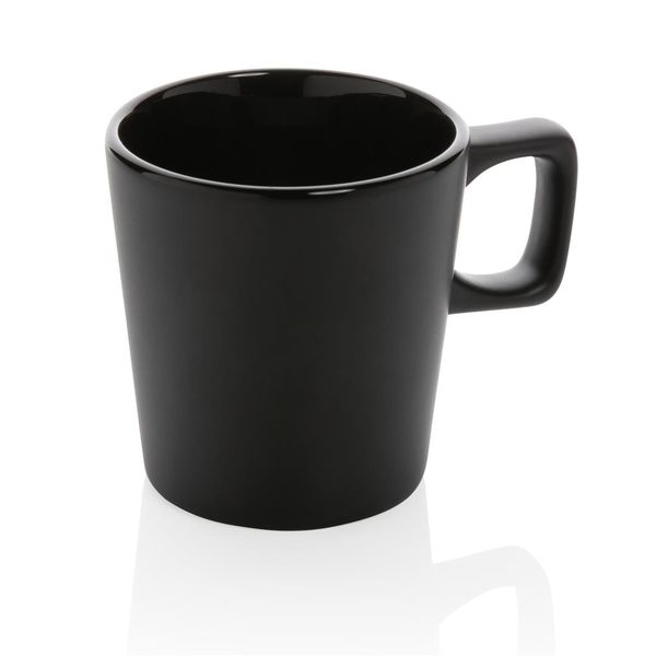 Tasse à café céramique personnalisable au design moderne Black