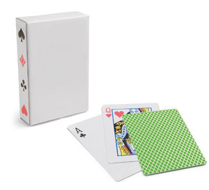 54 cartes à jouer publicitaire Vert Clair