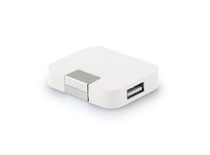 Hub USB 2.0 publicitaire Blanc