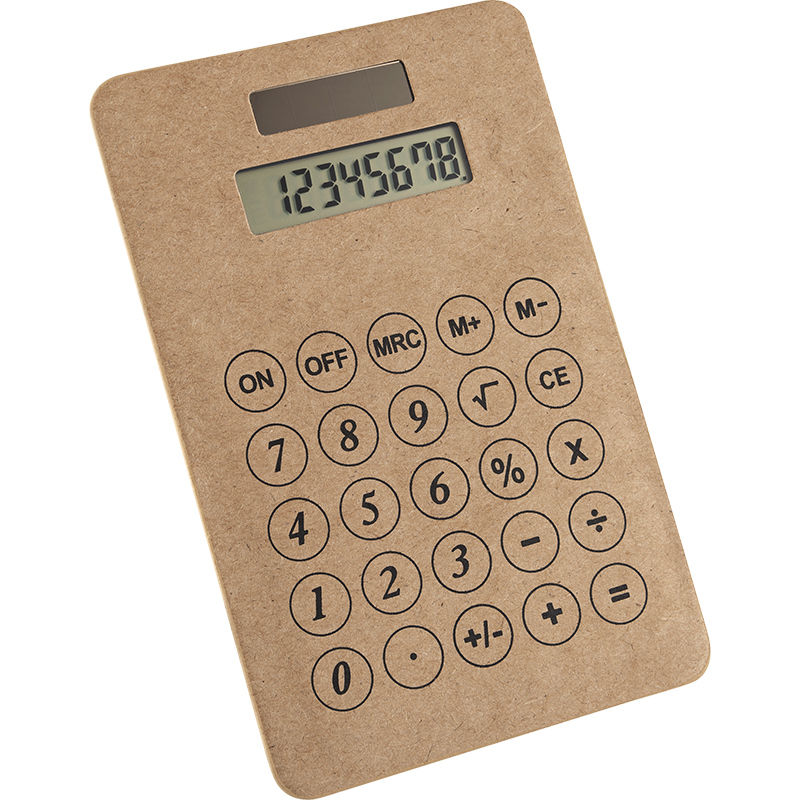 Calculatrice personnalisable en carton recyclé 