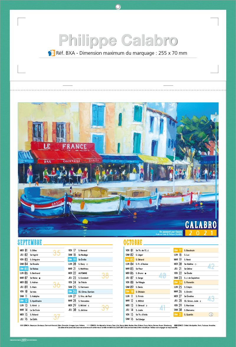 Calendrier Aquarelle Calendriers publicitaires