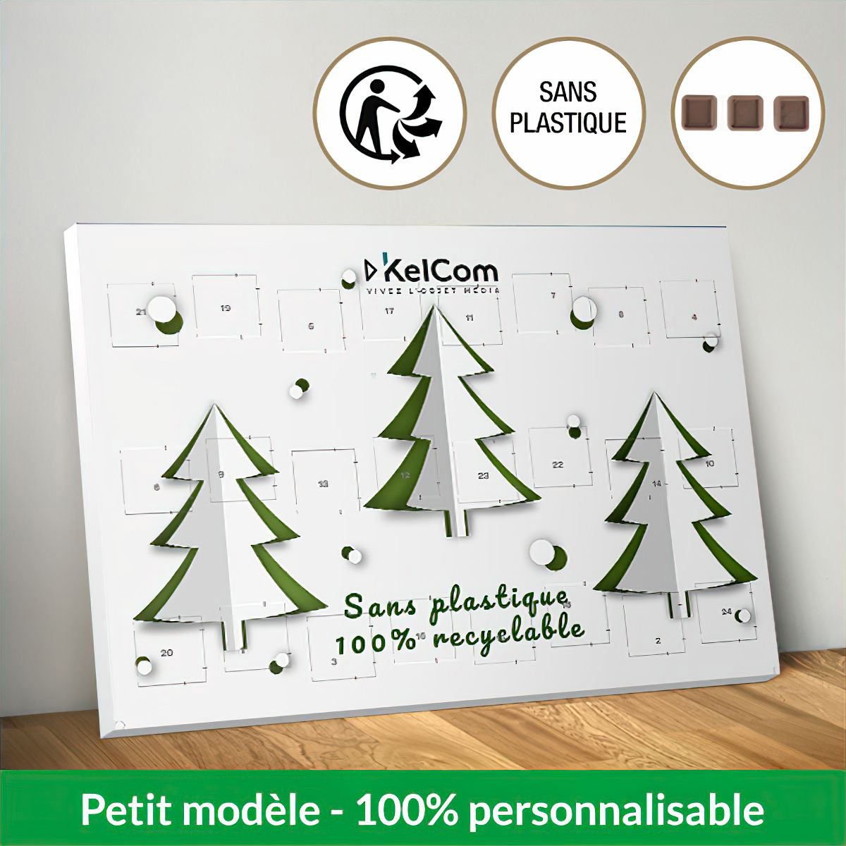 Calendrier De L'Avent écoconçu A5 - 100% Personnalisable, Calendrier  personnalisé