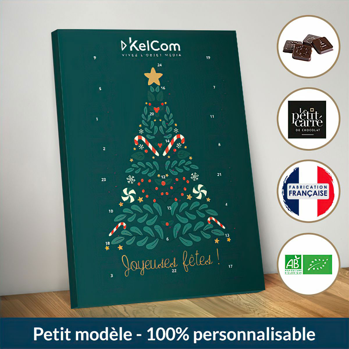 Calendrier De L'Avent écoconçu A5 - 100% Personnalisable, Calendrier  personnalisé