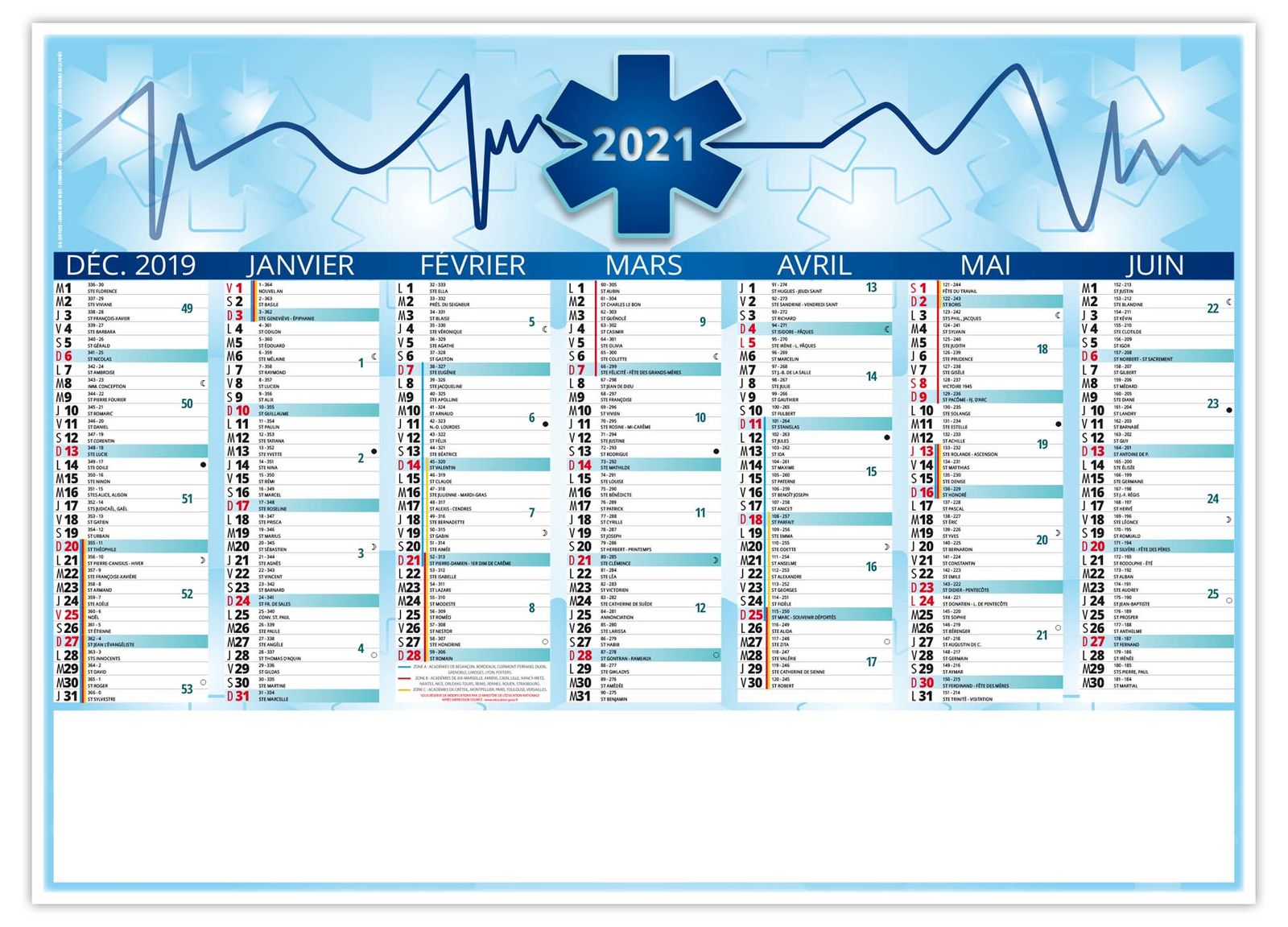 Calendrier bancaire Publicitaire sur-mesure Lazare - Cadoétik