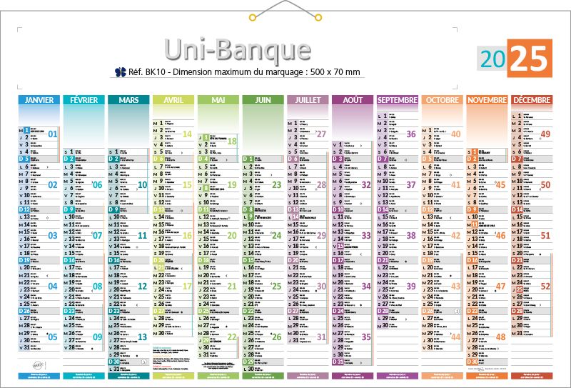 Calendrier Publicitaire Grand Format, Calendrier personnalisé