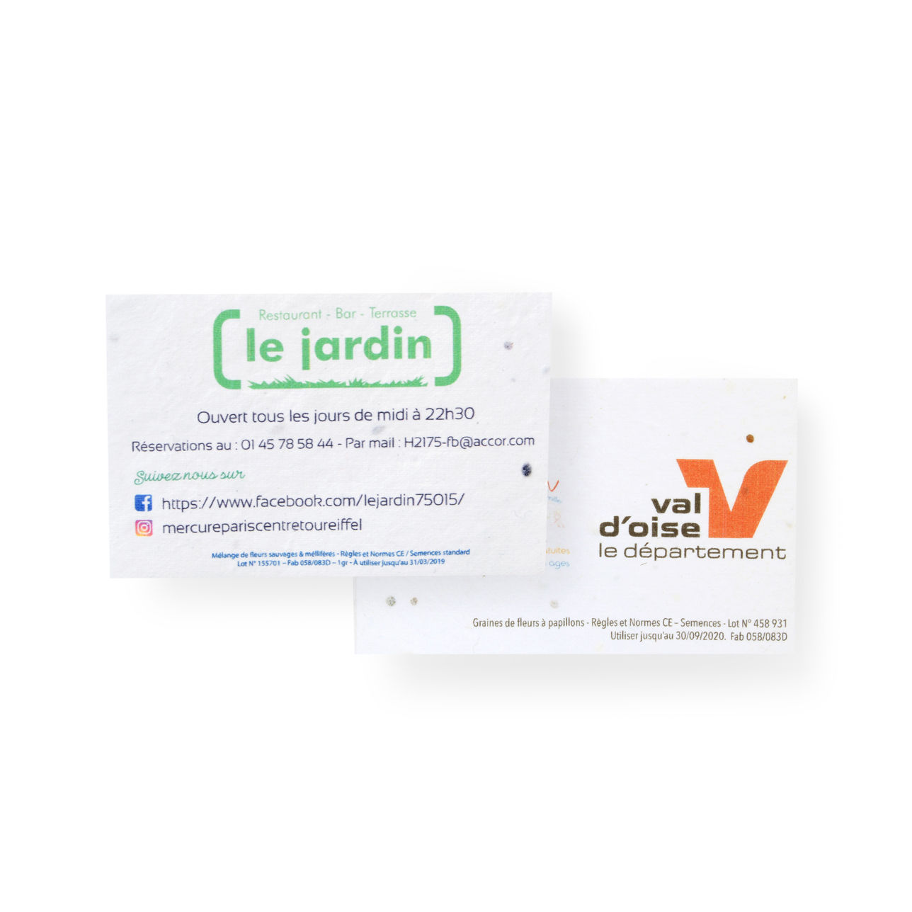 Suis-nous sur Facebook carte de visite