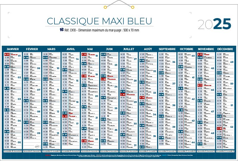 Grand Calendrier Publicitaire, Calendrier personnalisé