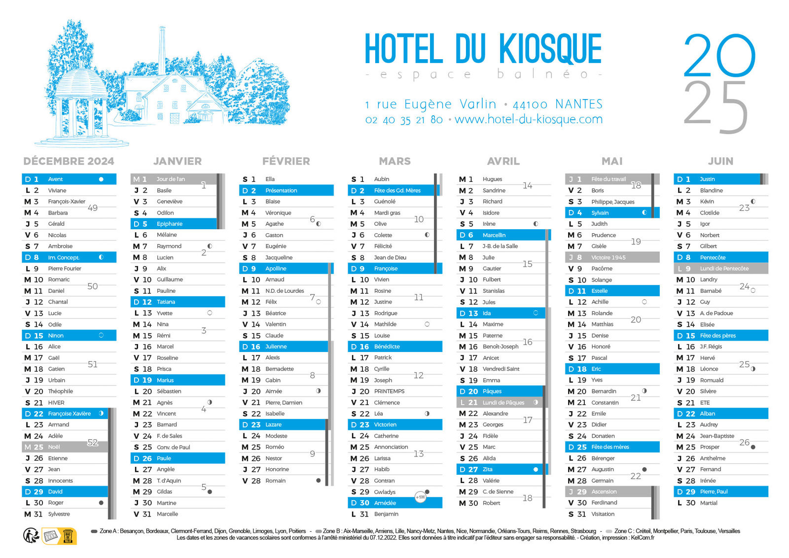 Calendrier à dessiner - Initiatives Objets Personnalisés