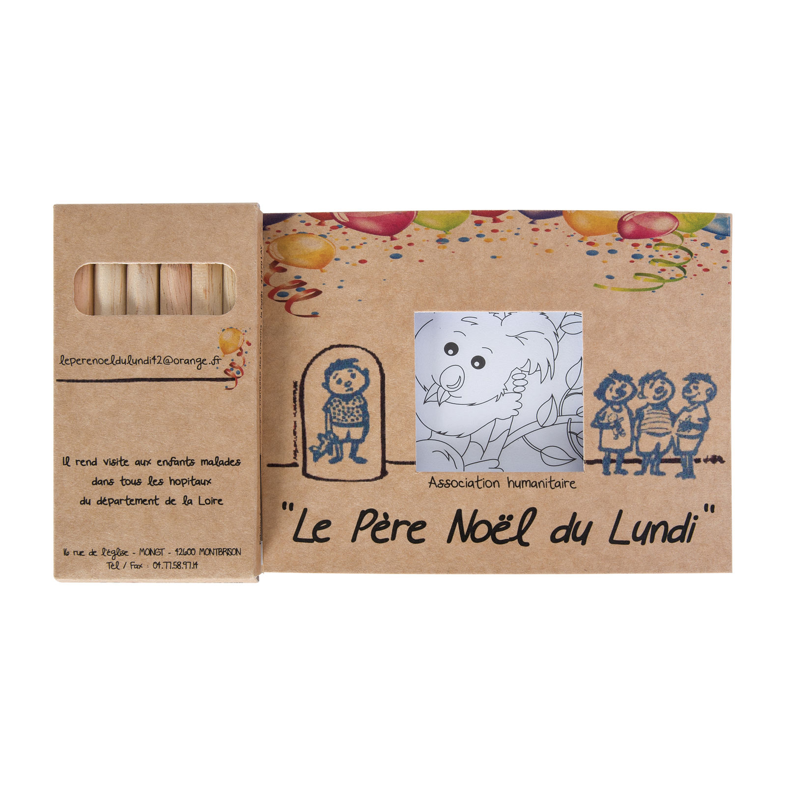 Kit Coloriage Publicitaire 6 Crayons, Kit personnalisé