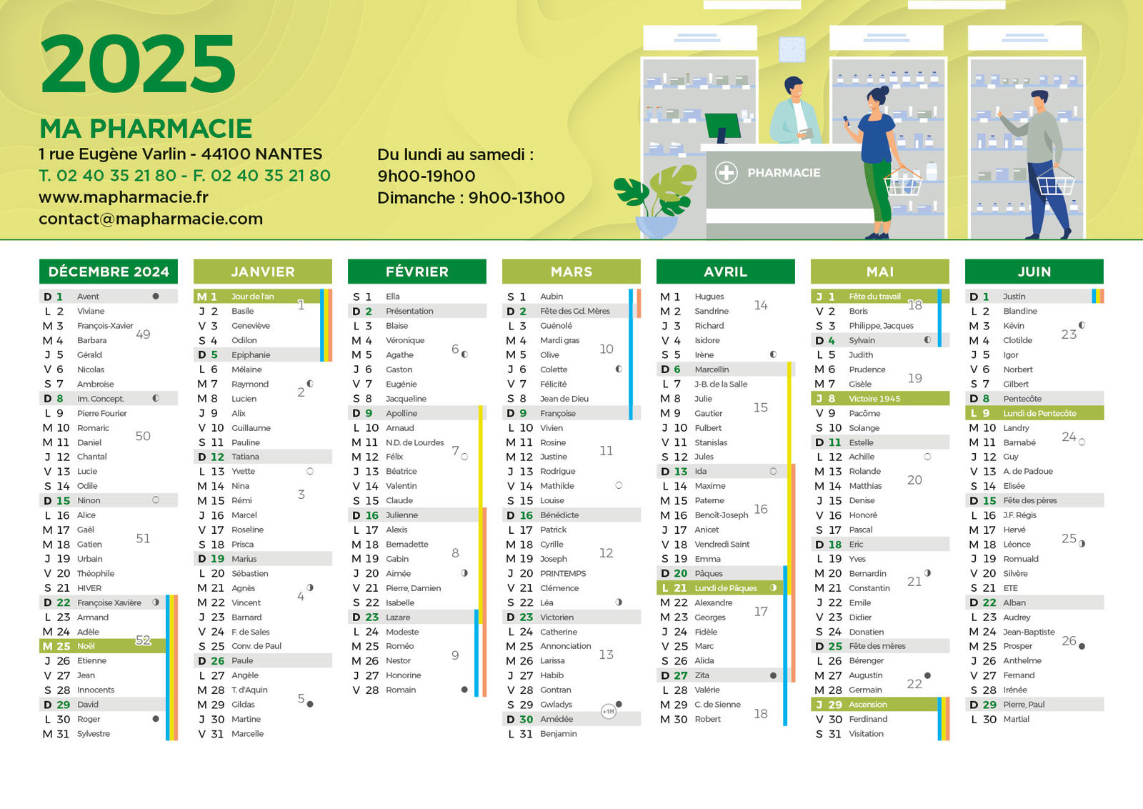 CALENDRIER BANCAIRE NATURE 2024