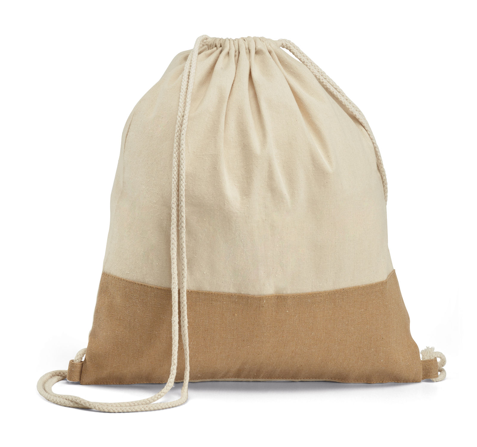 Sac en toile de jute personnalisé « Petits coeurs »