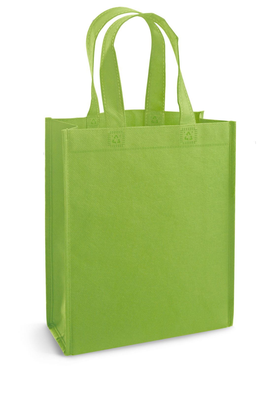 Sac non-tissé Vert à poignée découpé, 40x50cm main image 1