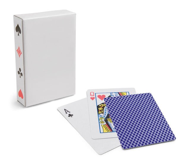 54 cartes à jouer publicitaire Bleu