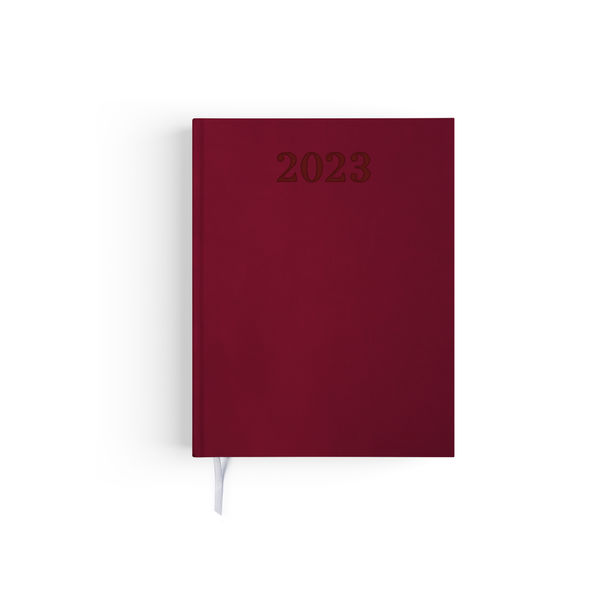 Agenda personnalisé 2024 emboite semainier paris | 210 x 270 mm Bordeaux