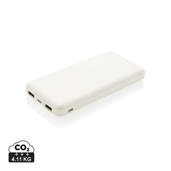 Batterie de poche 10 000 mAh publicitaire Blanc