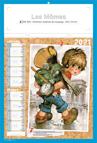 bloc calendriers petits enfants