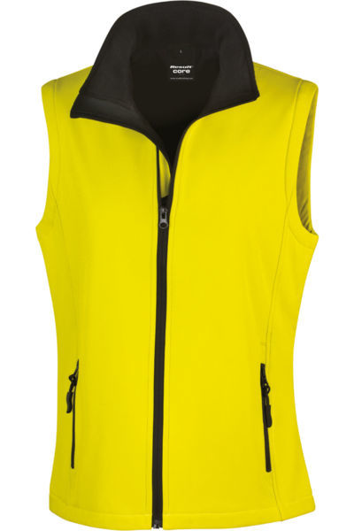 Printable | Bodywarmer publicitaire femme - KelCom Jaune