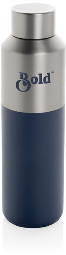 Bouteille 600 ml acier recyclé cert. RCS Fluid personnalisée Bleu marine