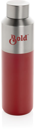 Bouteille 600 ml acier recyclé cert. RCS Fluid personnalisée Rouge