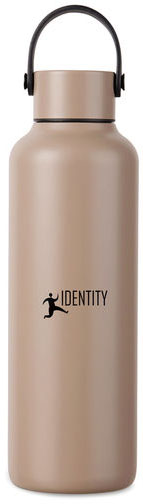 Bouteille 600 ml acier recyclé RCS Baltimore personnalisable Beige chiné