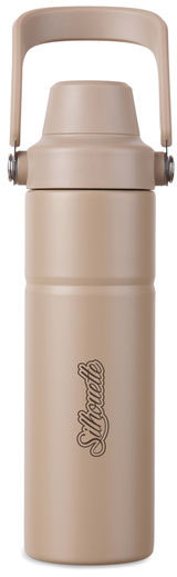 Bouteille 600 ml acier recyclé RCS Trek publicitaire Beige chiné