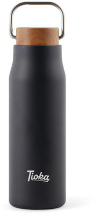 Bouteille isotherme 300 ml acier RCS Ciro personnalisable Noir