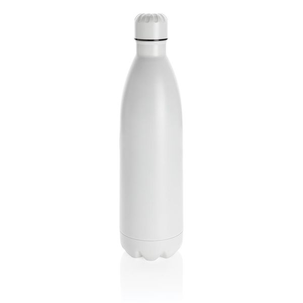 Bouteille isotherme personnalisée en acier 1L White