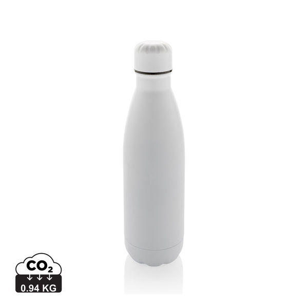 Bouteille en acier inoxydable recyclé 500 ml publicitaire Blanc