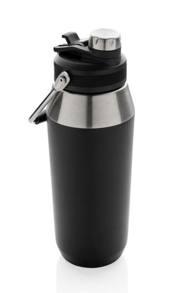 Bouteille personnalisée isotherme 1L avec bouchon Black