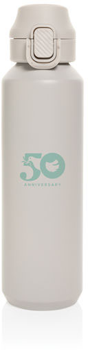 Bouteille sport 600 ml acier recyclé RCS Via publicitaire Beige