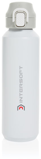 Bouteille sport 600 ml acier recyclé RCS Via publicitaire Blanc