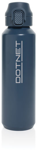 Bouteille sport 600 ml acier recyclé RCS Via publicitaire Bleu marine