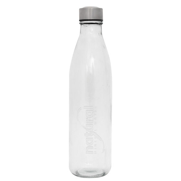 Paris Prix - Bouteille En Verre Design clapet 1l Gris