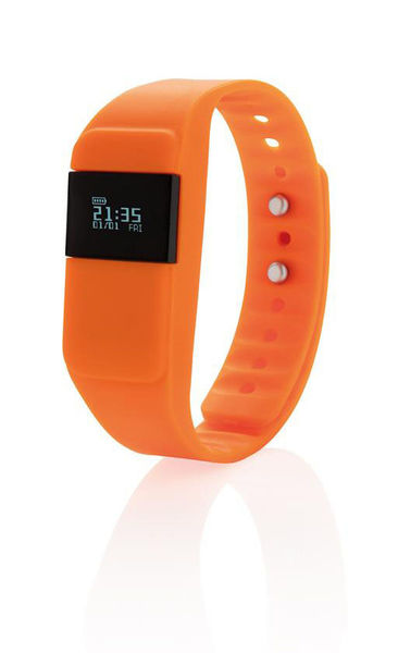 Bracelet connecté publicitaire | Keep Fit Orange