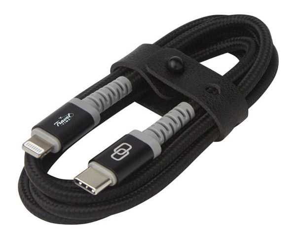 Câble USB-C lightning publicitaire Noir