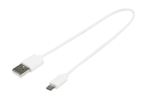 Câble USB-A vers Micro-USB publicitaire Blanc