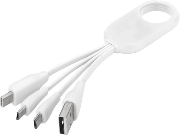 Câble USB personnalisé | Troup Blanc