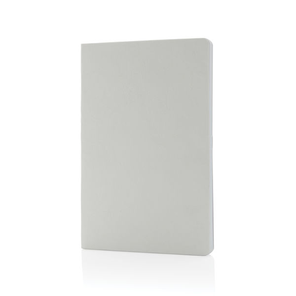 Cahier A5 en papier kraft Salton | Carnet publicitaire Blanc