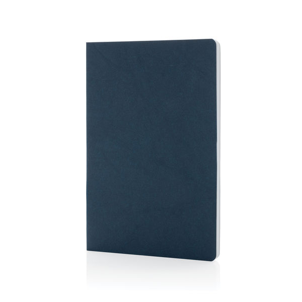 Cahier A5 en papier kraft Salton | Carnet publicitaire Bleu