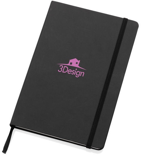 Cahier A5 kraft recyclé & pierre Craftstone personnalisable Noir