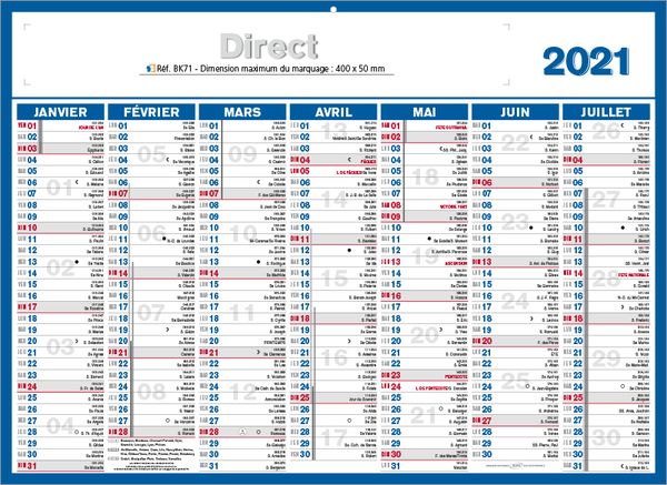 calendrier bancaire personnalisé
