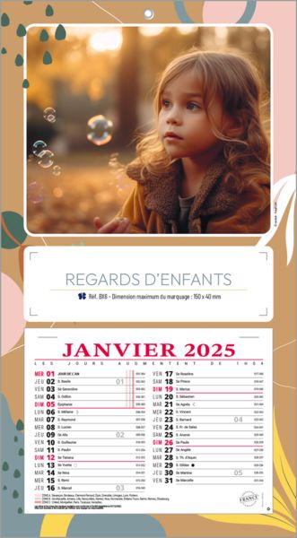 Bloc personnalisable celine 240 x 410  Calendriers publicitaires paysages  blocs agrafes