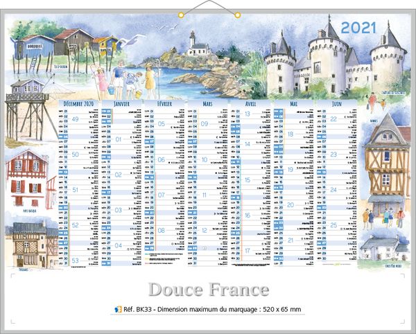 calendrier paysage de France