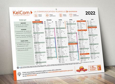 Calendrier souple publicitaire | 100% personnalisable