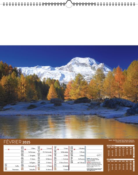 calendriers à feuillets paysage de France