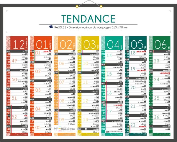 calendriers de banque