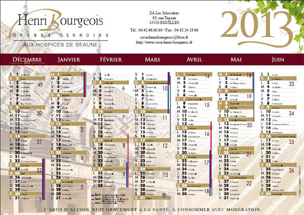 calendriers publicitaires personnalises Multicouleurs