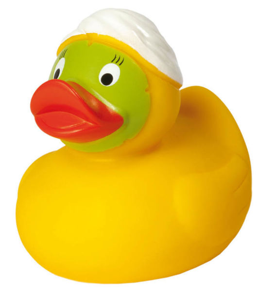 canard publicitaire casquette Jaune